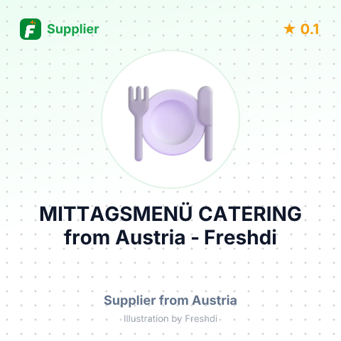 MITTAGSMENÜ CATERING – summary card, no photo uploaded yet
