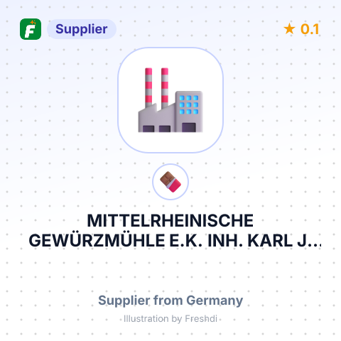 MITTELRHEINISCHE GEWÜRZMÜHLE E.K. INH. KARL J. BRANDENBURG – summary card, no photo uploaded yet