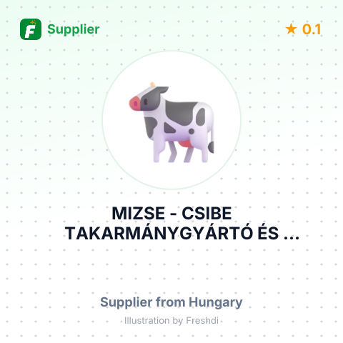 MIZSE - CSIBE TAKARMÁNYGYÁRTÓ ÉS KERESKEDELMI KFT. – summary card, no photo uploaded yet