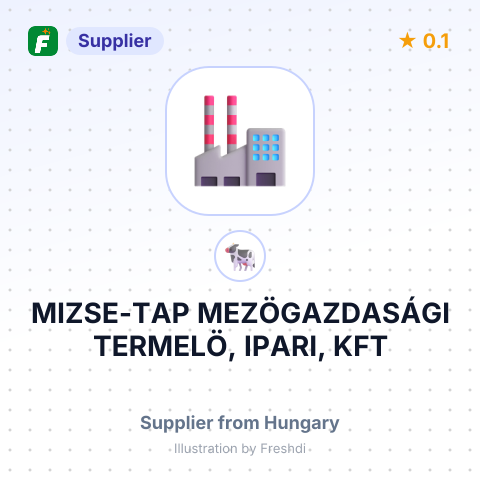 MIZSE-TAP MEZÖGAZDASÁGI TERMELÖ, IPARI, KFT – summary card, no photo uploaded yet