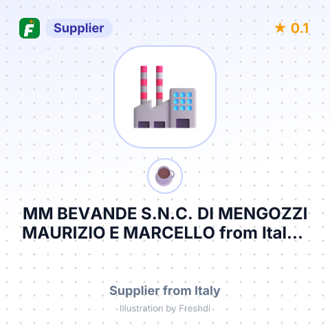 MM BEVANDE S.N.C. DI MENGOZZI MAURIZIO E MARCELLO – summary card, no photo uploaded yet