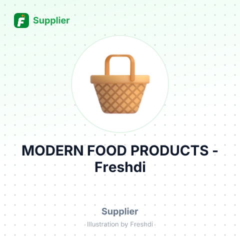 MODERN FOOD PRODUCTS – summary card, no photo uploaded yet
