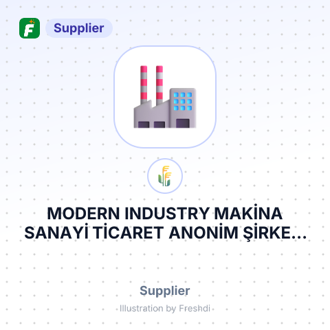 MODERN INDUSTRY MAKİNA SANAYİ TİCARET ANONİM ŞİRKETİ – summary card, no photo uploaded yet