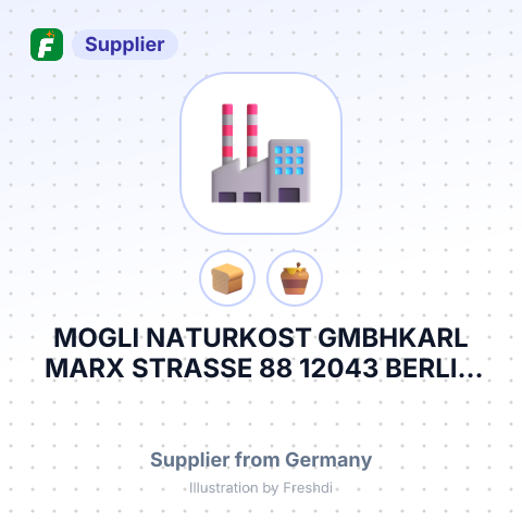 MOGLI NATURKOST GMBHKARL MARX STRASSE 88 12043 BERLIN GERMANY – summary card, no photo uploaded yet