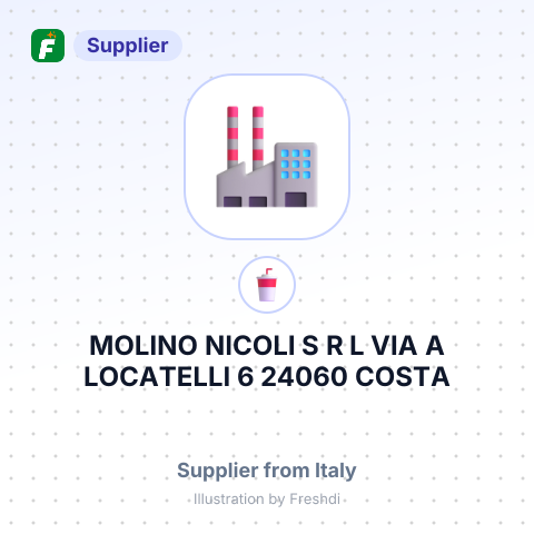 MOLINO NICOLI S R L VIA A LOCATELLI 6 24060 COSTA DI MEZZATE BG ITALY – summary card, no photo uploaded yet