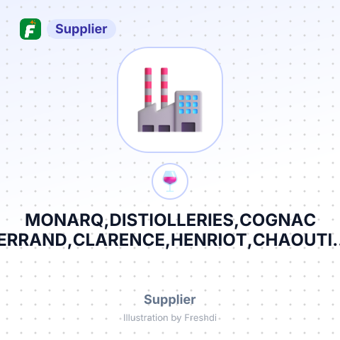 MONARQ,DISTIOLLERIES,COGNAC FERRAND,CLARENCE,HENRIOT,CHAOUTIER – summary card, no photo uploaded yet