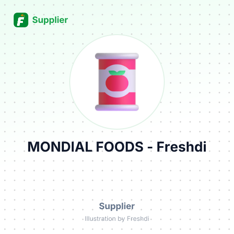 MONDIAL FOODS – summary card, no photo uploaded yet
