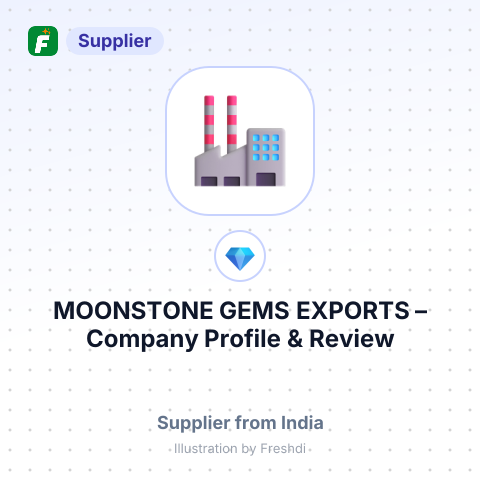 MOONSTONE GEMS EXPORTS – summary card, no photo uploaded yet