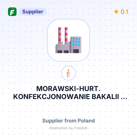 MORAWSKI-HURT. KONFEKCJONOWANIE BAKALII – summary card, no photo uploaded yet