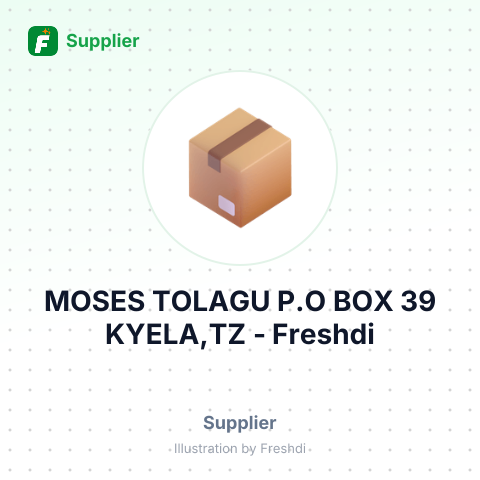 MOSES TOLAGU P.O BOX 39 KYELA,TZ – summary card, no photo uploaded yet