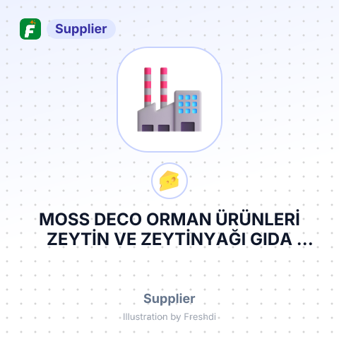 MOSS DECO ORMAN ÜRÜNLERİ ZEYTİN VE ZEYTİNYAĞI GIDA TARIM ÜRÜNLERİ NAKLİYE MADENCİLİK İNŞAAT TAAHHÜT TURİZM SANAYİ VE TİCARET LİMİTED ŞİRKETİ – summary card, no photo uploaded yet