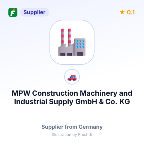 MPW Construction Machinery and Industrial Supply GmbH & Co. KG – summary card, no photo uploaded yet