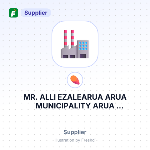 MR. ALLI EZALEARUA ARUA MUNICIPALITY ARUA HILLBASAARCENTRAL MARKET CELL ARUA TOWNNA78 ARUA – summary card, no photo uploaded yet