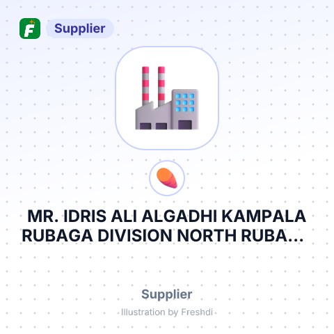 MR. IDRIS ALI ALGADHI KAMPALA RUBAGA DIVISION NORTH RUBAGA DIVISION KASUBIKASUBI I MENGO NA NA – summary card, no photo uploaded yet