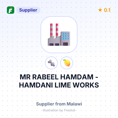 MR RABEEL HAMDAM - HAMDANI LIME WORKS – summary card, no photo uploaded yet