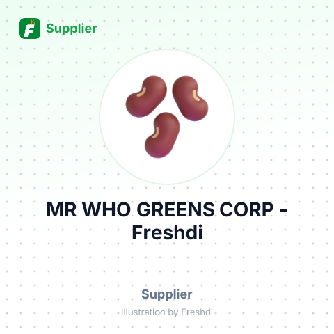 MR WHO GREENS CORP – summary card, no photo uploaded yet
