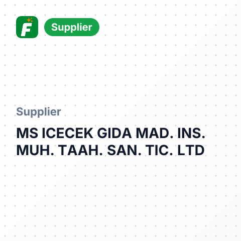 MS ICECEK GIDA MAD. INS. MUH. TAAH. SAN. TIC. LTD – summary card, no photo uploaded yet