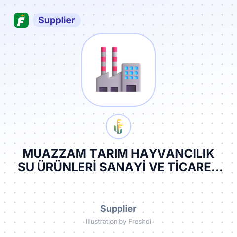 MUAZZAM TARIM HAYVANCILIK SU ÜRÜNLERİ SANAYİ VE TİCARET LİMİTED ŞİRKETİ – summary card, no photo uploaded yet