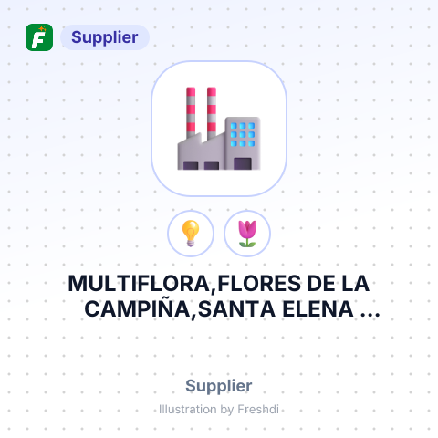 MULTIFLORA,FLORES DE LA CAMPIÑA,SANTA ELENA FLOWER,BNCHMARK GROWERA,GERBA FLOWER, FLOR ANDINAFAGUAFLOWERS,THE ELITE FLOWER,SAGARO – summary card, no photo uploaded yet