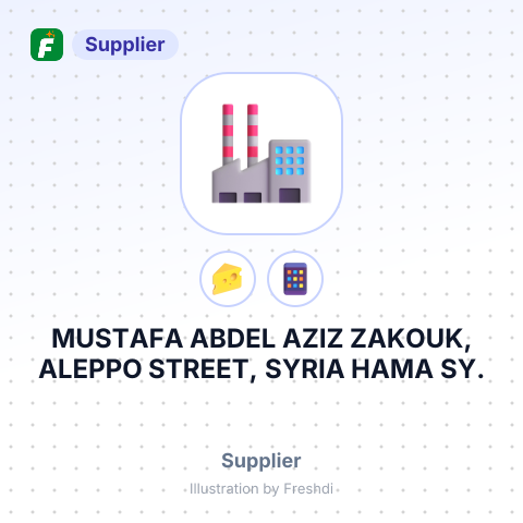 MUSTAFA ABDEL AZIZ ZAKOUK, ALEPPO STREET, SYRIA HAMA SY. – summary card, no photo uploaded yet