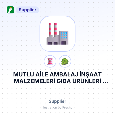 MUTLU AİLE AMBALAJ İNŞAAT MALZEMELERİ GIDA ÜRÜNLERİ ÜRETİM İTHALAT İHRACAT SANAYİ VE TİCARET LİMİTED ŞİRKETİ – summary card, no photo uploaded yet