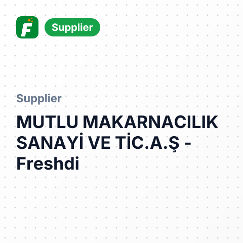 MUTLU MAKARNACILIK SANAYİ VE TİC.A.Ş – summary card, no photo uploaded yet