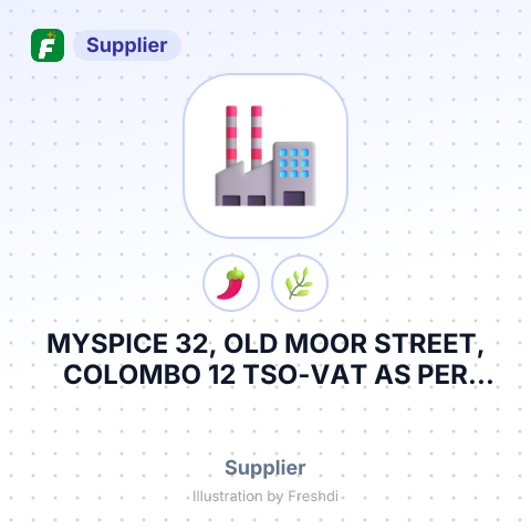 MYSPICE 32, OLD MOOR STREET, COLOMBO 12 TSO-VAT AS PER DDC RMU ORDER – summary card, no photo uploaded yet