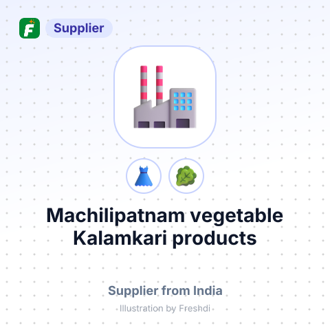 Machilipatnam vegetable Kalamkari products – summary card, no photo uploaded yet