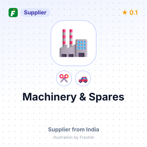 Machinery & Spares – summary card, no photo uploaded yet