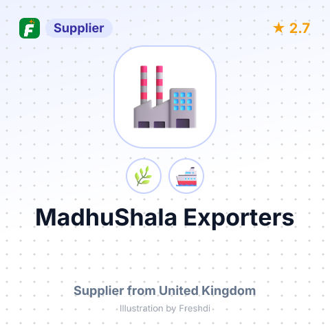 MadhuShala Exporters – summary card, no photo uploaded yet