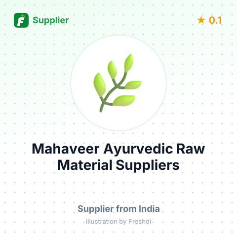 Mahaveer Ayurvedic Raw Material Suppliers  – summary card, no photo uploaded yet
