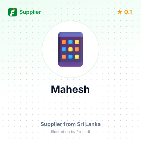 Mahesh – summary card, no photo uploaded yet