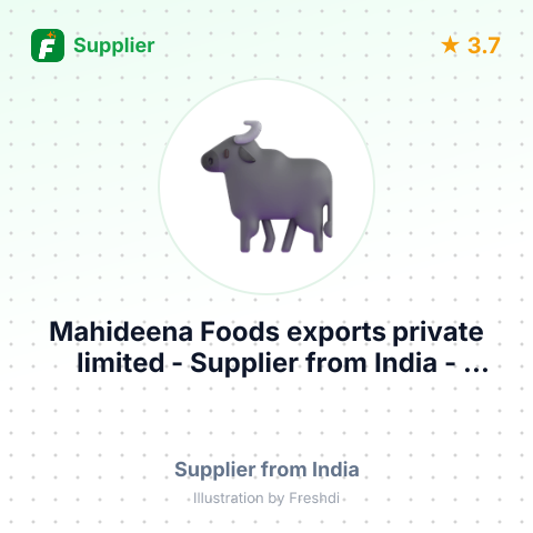 Mahideena Foods exports private limited – summary card, no photo uploaded yet