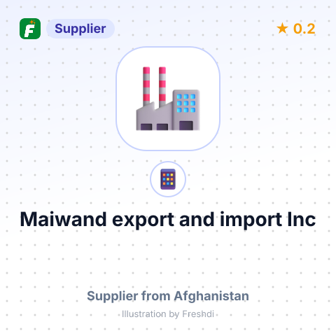 Maiwand export and import Inc – summary card, no photo uploaded yet