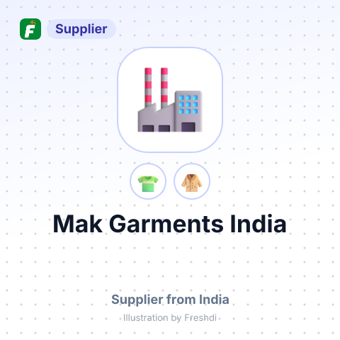 Mak Garments India – summary card, no photo uploaded yet
