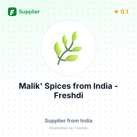 Malik' Spices  – summary card, no photo uploaded yet