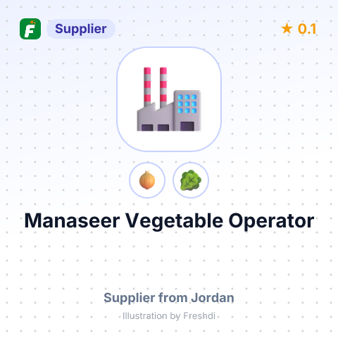 Manaseer Vegetable Operator – summary card, no photo uploaded yet