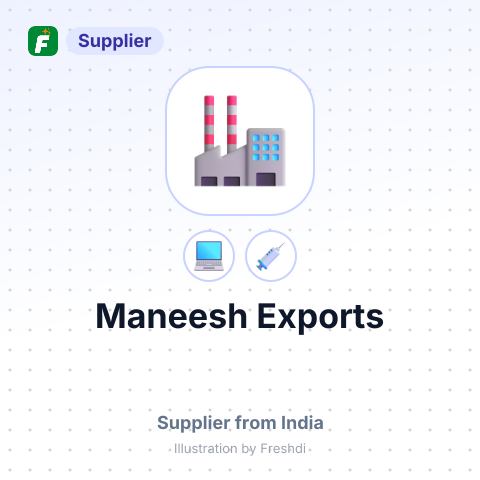 Maneesh Exports – summary card, no photo uploaded yet