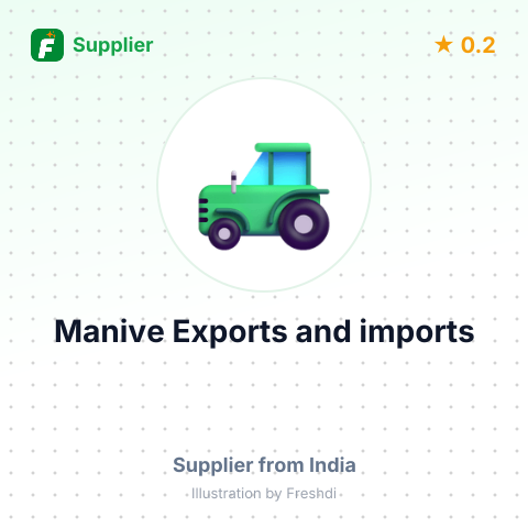 Manive Exports and imports – summary card, no photo uploaded yet
