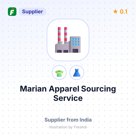Marian Apparel Sourcing Service – summary card, no photo uploaded yet