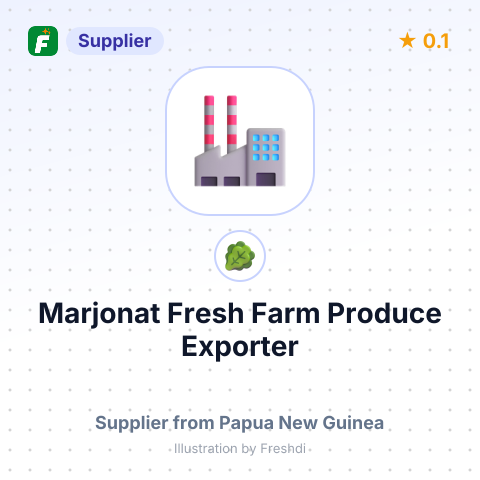Marjonat Fresh Farm Produce Exporter – summary card, no photo uploaded yet