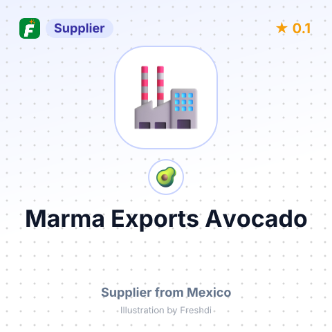 Marma Exports Avocado  – summary card, no photo uploaded yet