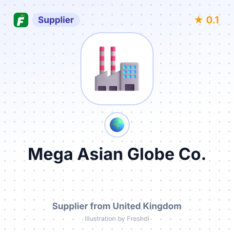 Mega Asian Globe Co. – summary card, no photo uploaded yet