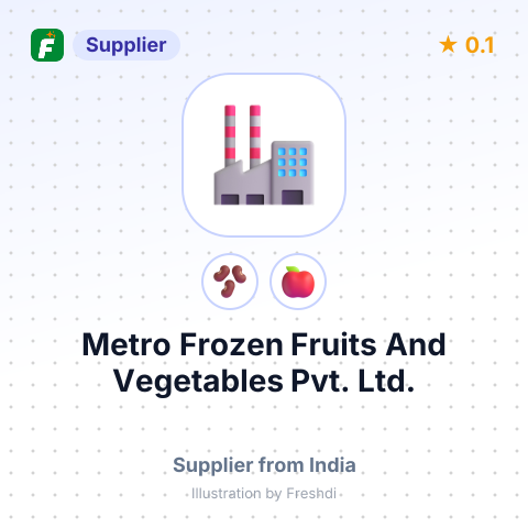 Metro Frozen Fruits And Vegetables Pvt. Ltd.  – summary card, no photo uploaded yet