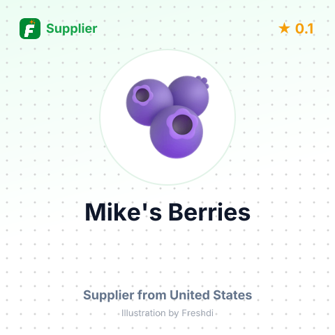 Mike's Berries  – summary card, no photo uploaded yet