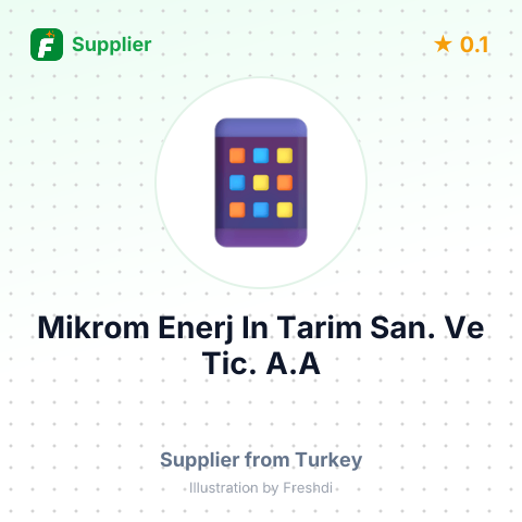 Mikrom Enerj In Tarim San. Ve Tic. A.A  – summary card, no photo uploaded yet