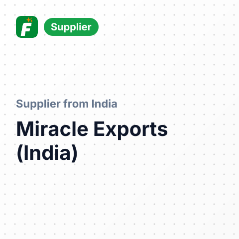 Miracle Exports (India) – summary card, no photo uploaded yet