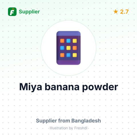Miya banana powder – summary card, no photo uploaded yet