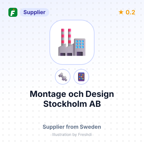 Montage och Design Stockholm AB – summary card, no photo uploaded yet