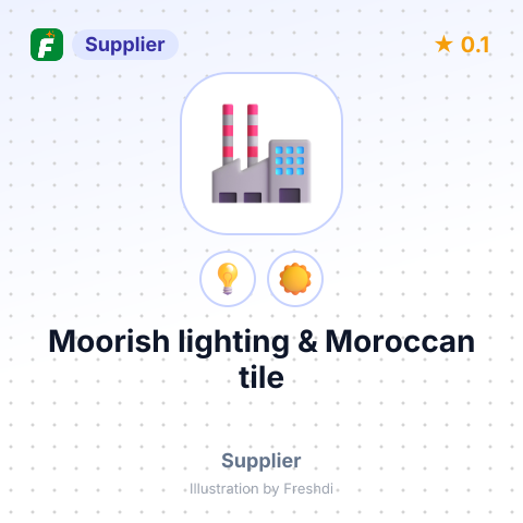 Moorish lighting & Moroccan tile – summary card, no photo uploaded yet